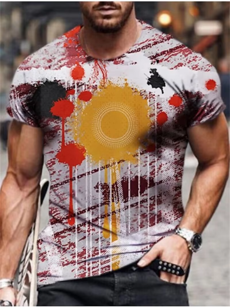 T-shirt pour homme à imprimé ancre nautique, décontracté, à manches courtes, col rond, pour un usage