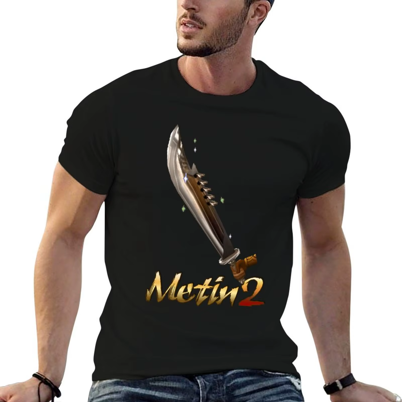 T-shirt Metin 2 pour homme, t-shirt en coton épais, t-shirts unis pour homme, lot de t-shirts en cot