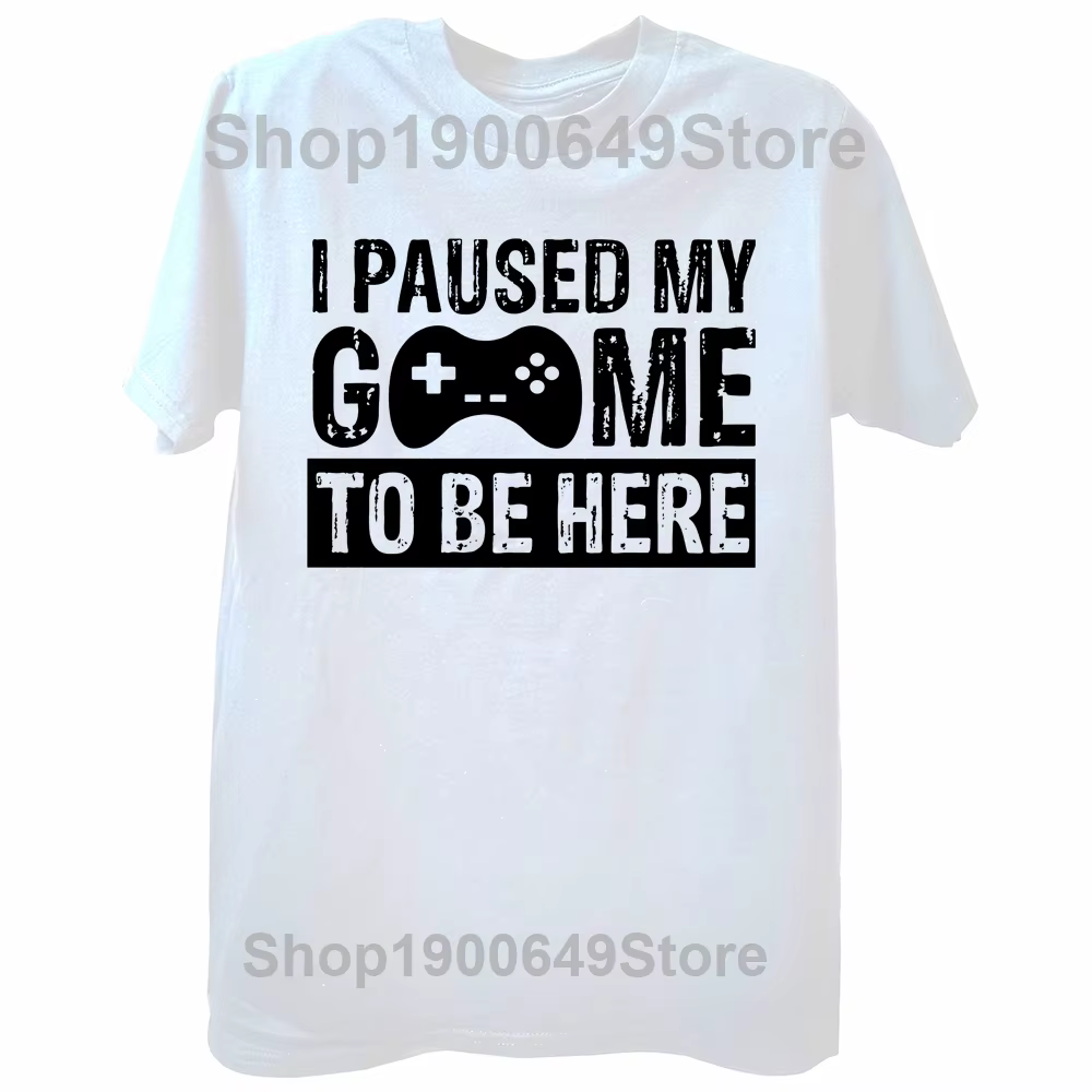 T-shirt manches courtes homme, humoristique et ample, avec image de jeu, je suis mis mon jeu pour êt