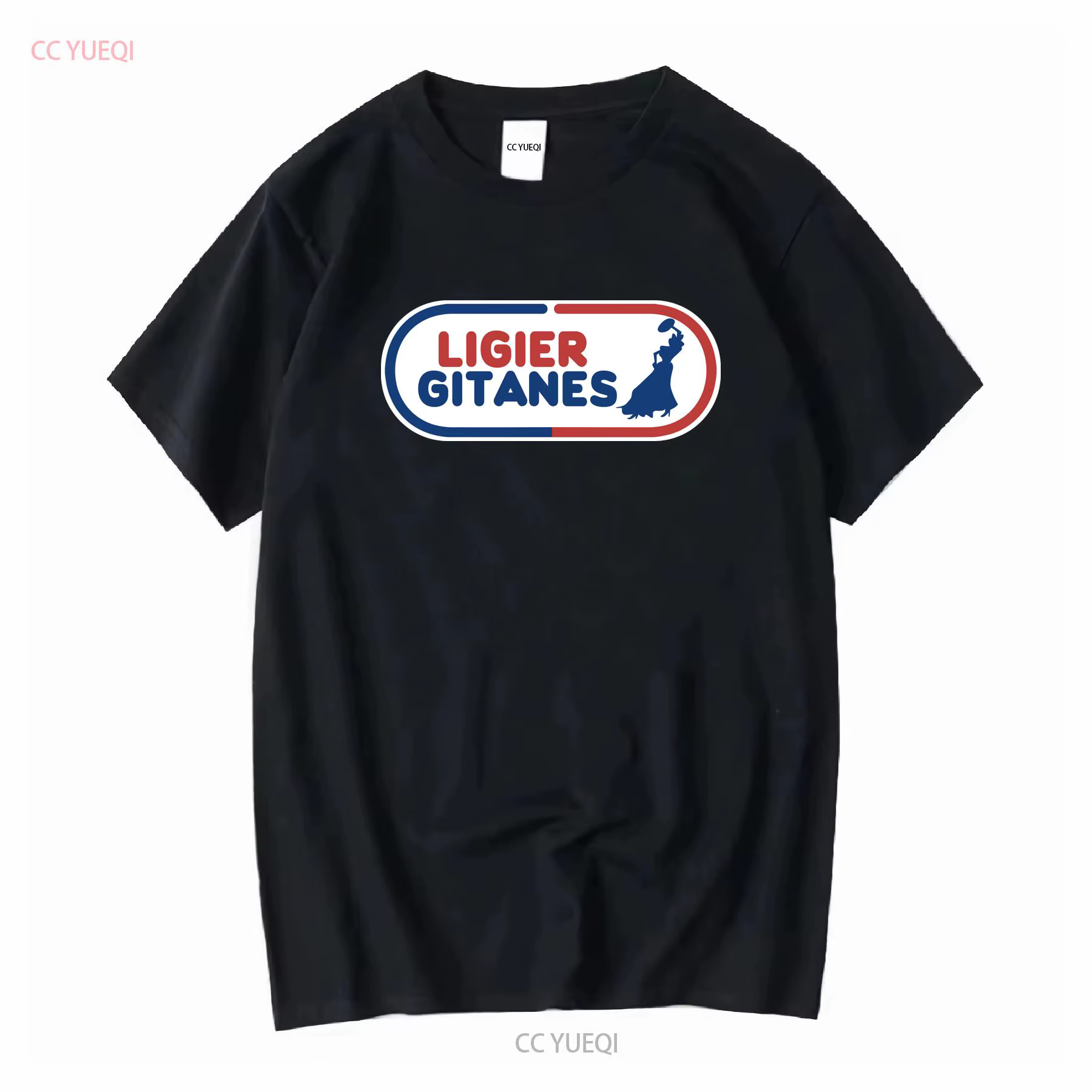Ligier Gitanes Active Logo T Shirt Taille drôle Mode Américain manches longues ou courtes vintage La