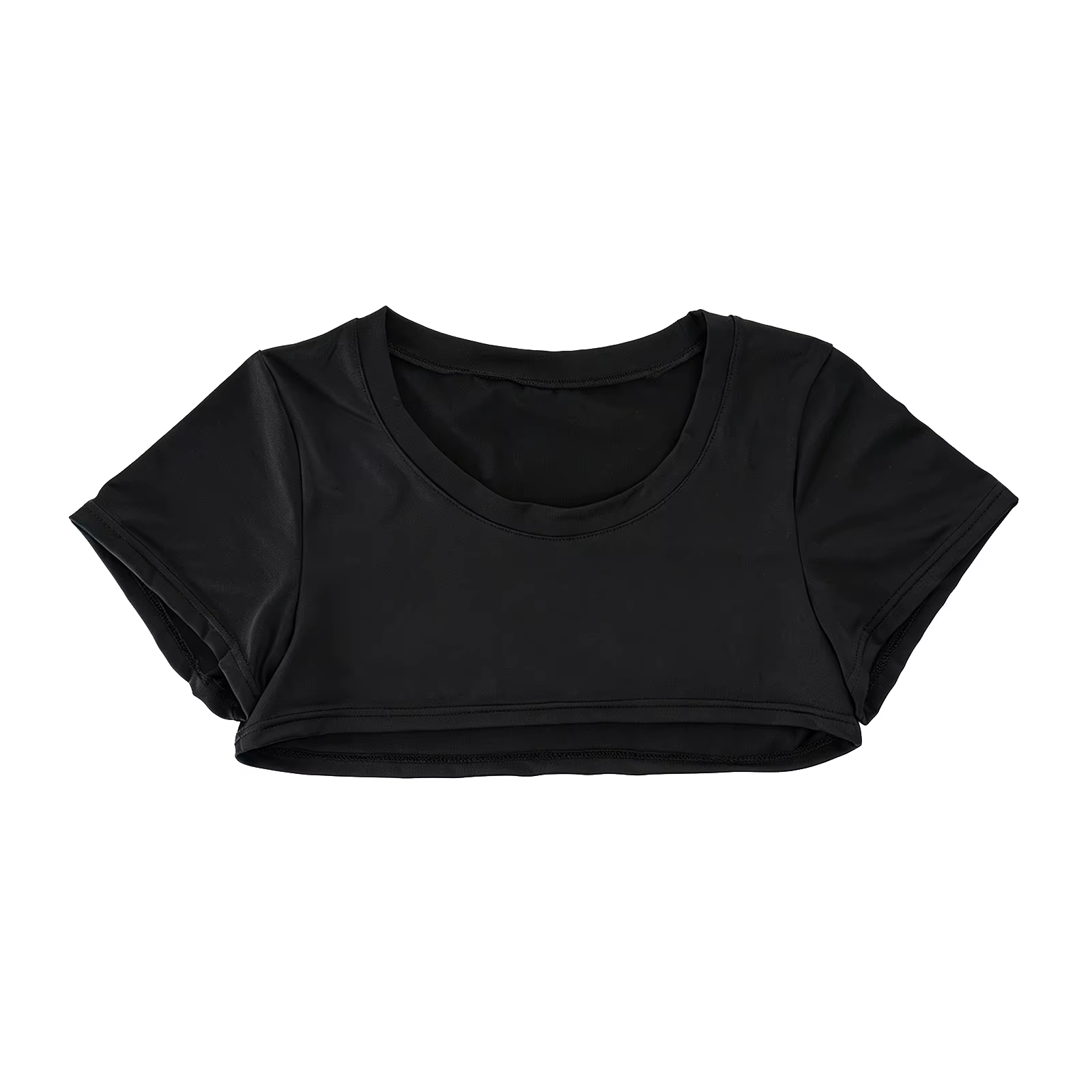 T-shirt court noir à manches courtes pour homme, coupe ajustée, pour entraînement, sport, gym, cours