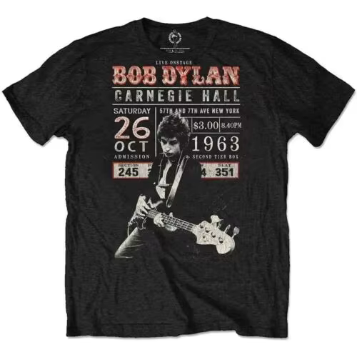 T-shirts classiques imprimés Bob Dylan pour hommes et femmes, mode Harajuku, en coton, nouvelle coll