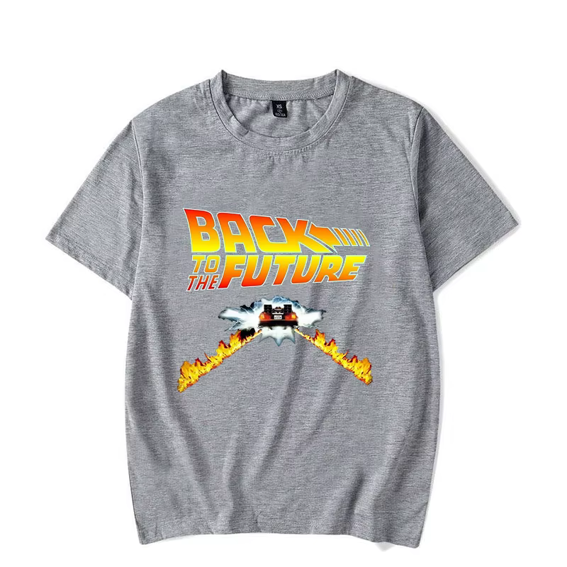 Chaud retour vers le futur imprimé t-shirts unisexe décontracté hauts été à manches courtes Harajuku