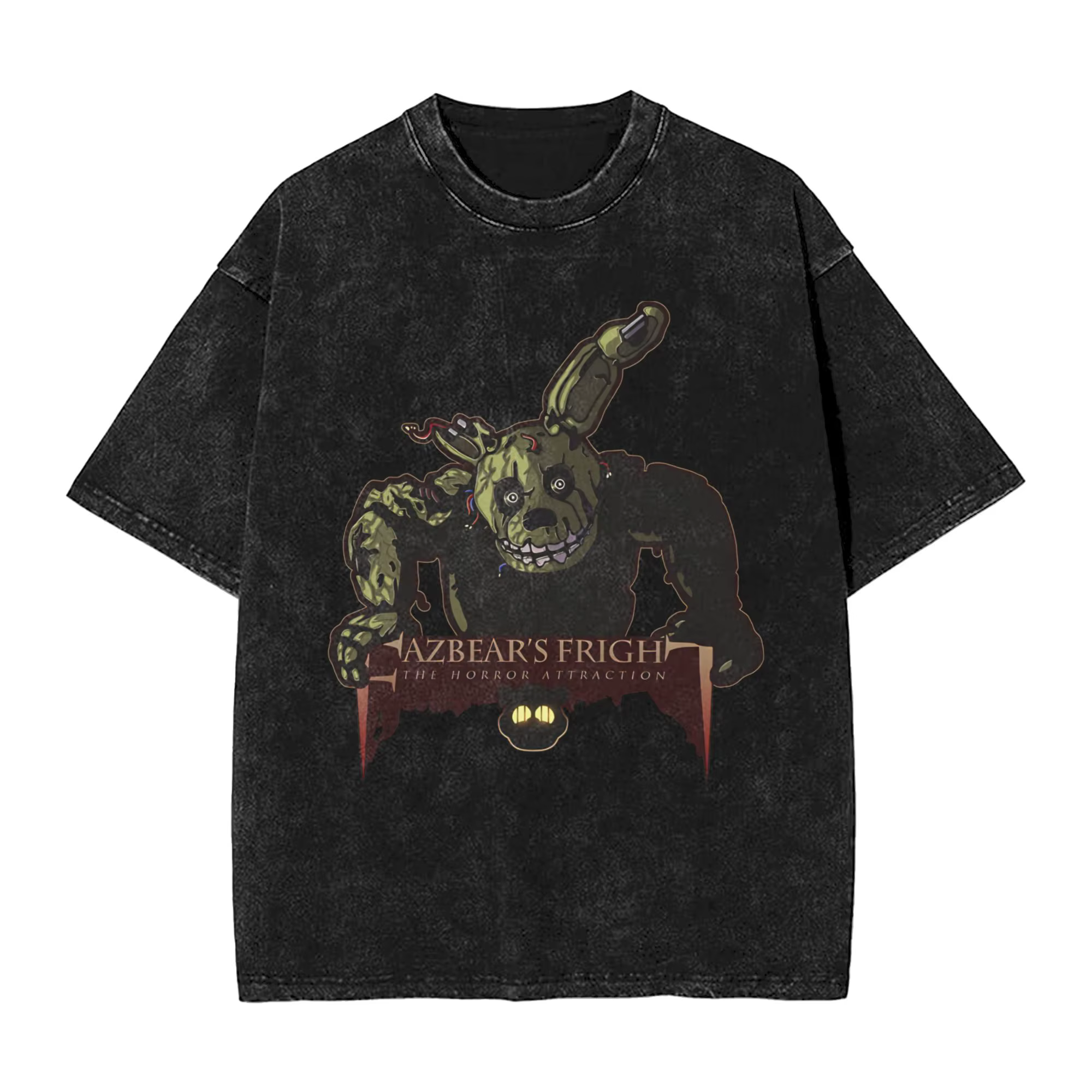Incroyable Springtrap Fazbear's Fright l'attraction d'horreur T-Shirts hommes coton T-Shirts à manch