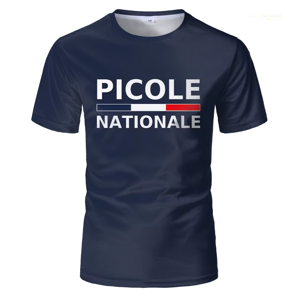 T-shirt Picole Nationale pour Homme, Imprimé en 3D, Zones Humoristiques, T-shirt Classique