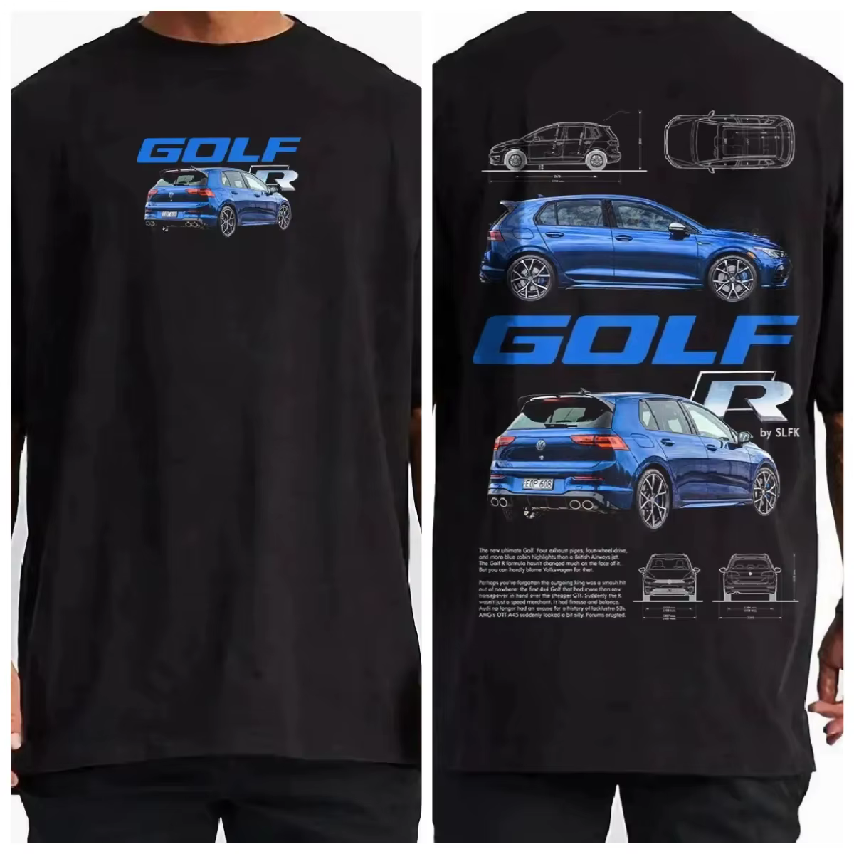 T-shirt vintage pour homme, motif voiture de sport compacte, style streetwear, imprimé performance,