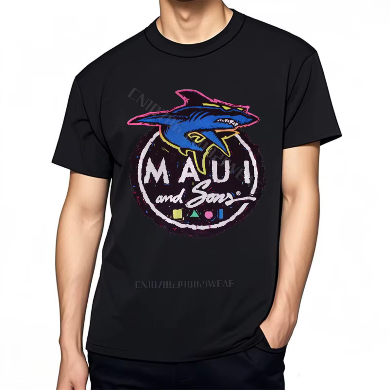 T-shirt col rond pour homme, vêtement quotidien, Maui et Sons, plage, grande taille, Anime, conforta