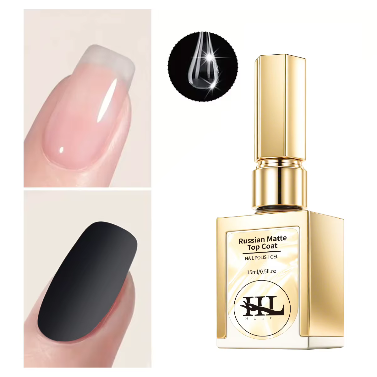 Vernis Gel mat pour couche de finition, 15ml, fonction mate, scellant Semi-Permanent, vernis à tremp