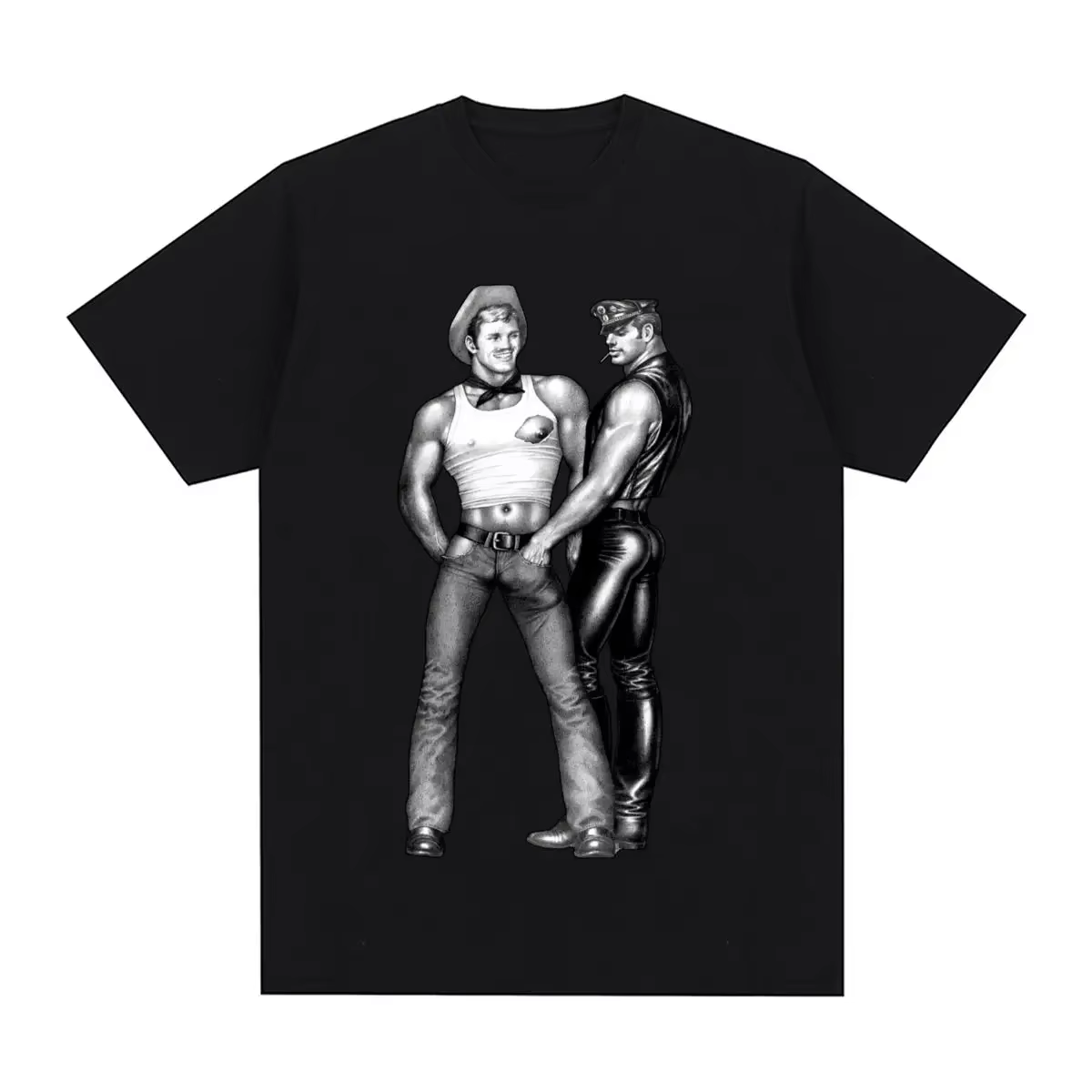 TOM OF FINLAND-T-shirt vintage pour hommes et femmes, en coton, à la mode, arc-en-ciel, Gay Cops Pri