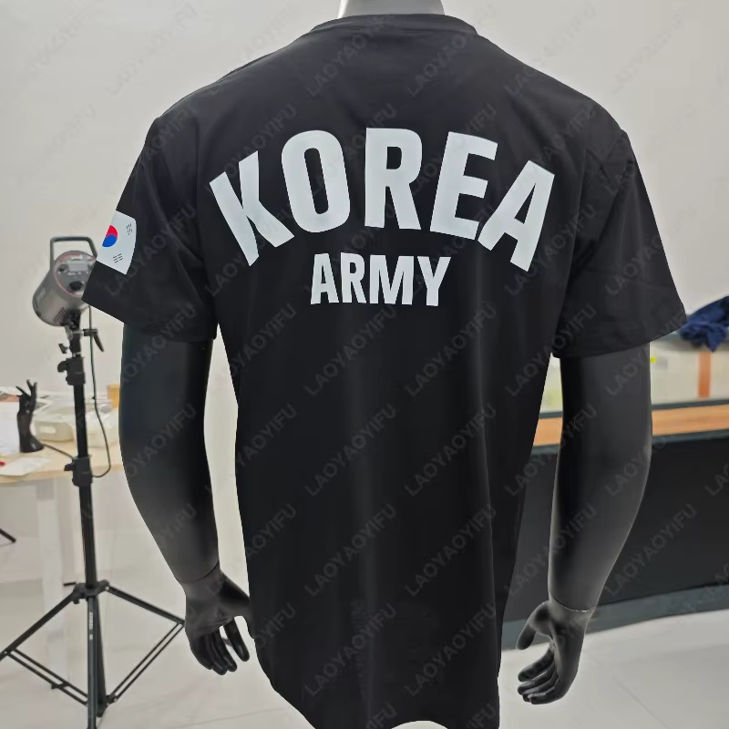 Corée armée classique Tech hommes femmes t-shirt ROKA militaire formation physique hauts mode été St