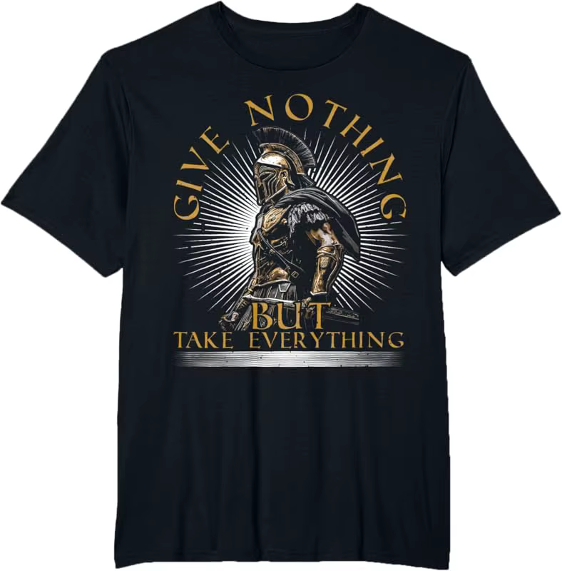 Sparta disant, rien de guerrier grec, T-Shirt de guerrier spartiate pour hommes, vêtements pour homm