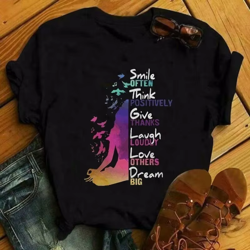 T-shirt en molleton à manches courtes et col rond pour femme, vêtement à la mode