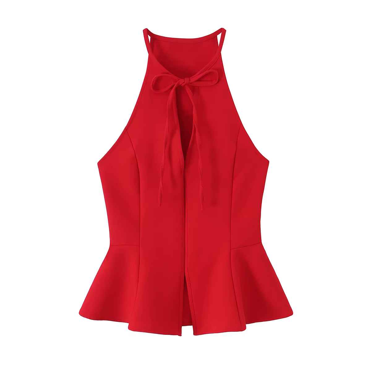 Haut Peplum Femme HipSeam avec Nœud – Nouvelle Collection Été 2026 – Camisole Halter Chic pour Femme