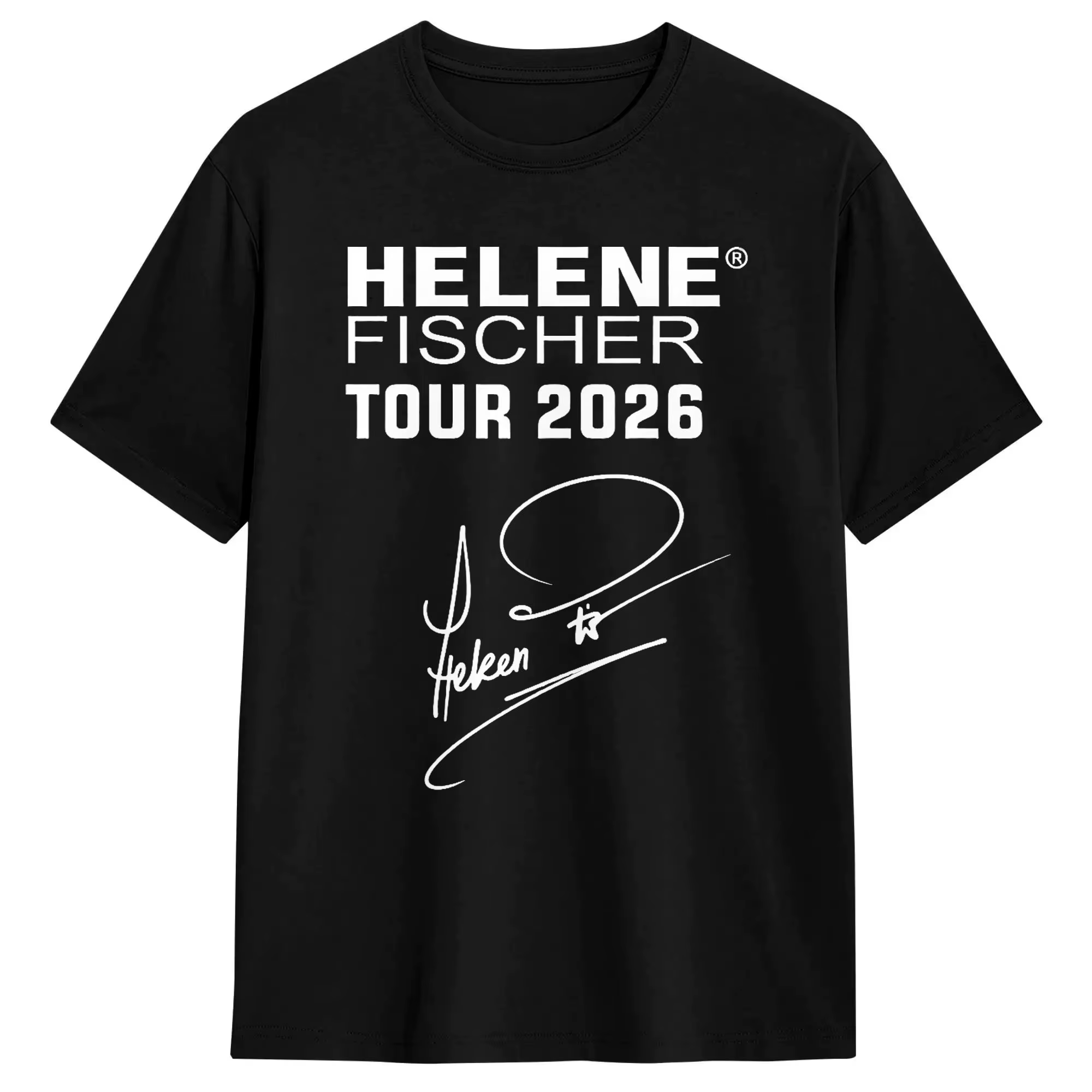 T-Shirt homme Hélène Fischer 360 ° T-shirt à manches courtes en coton 100% avec col rond, idée cad