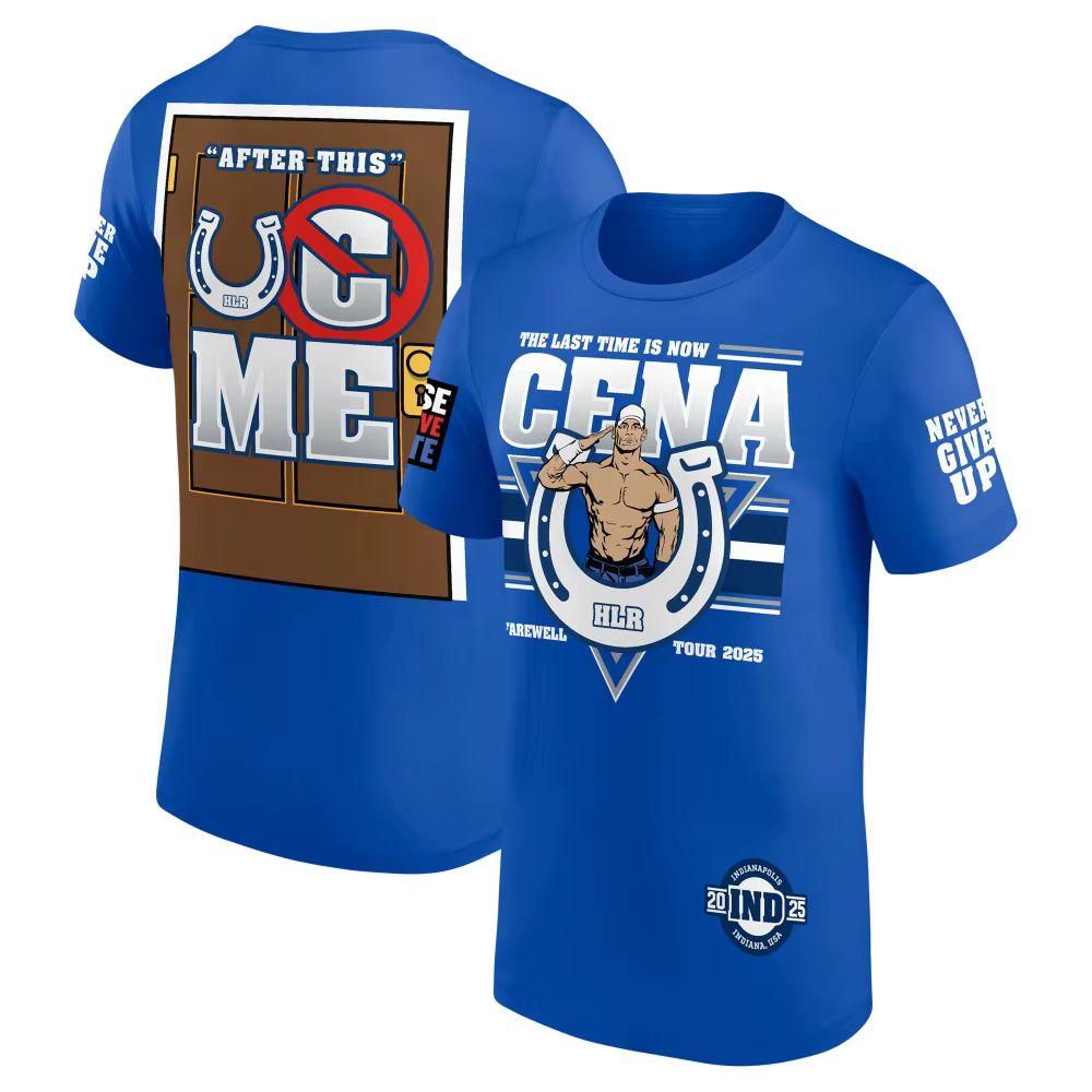 T-shirt bleu clair pour hommes, John Sena, tournée d'adieu, Toronto, été, respirant et à séchage rap