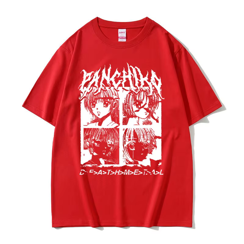 Panchiko DEATHMETAL Album graphique imprimé T-shirt hommes femmes Hip Hop surdimensionné T-shirt hom