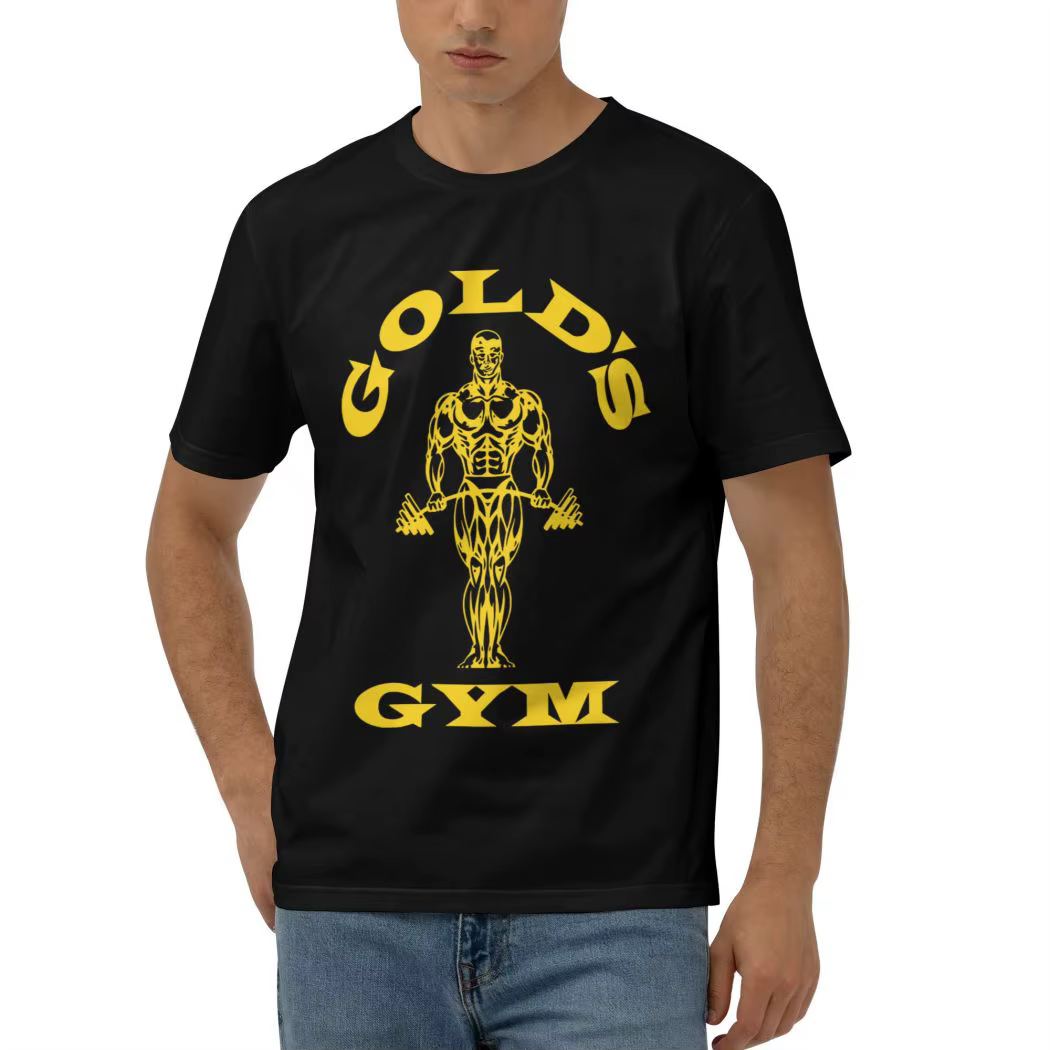 Casual Golds Gym hommes t-shirts mode à manches courtes col rond t-shirts hort manches T-Shirt