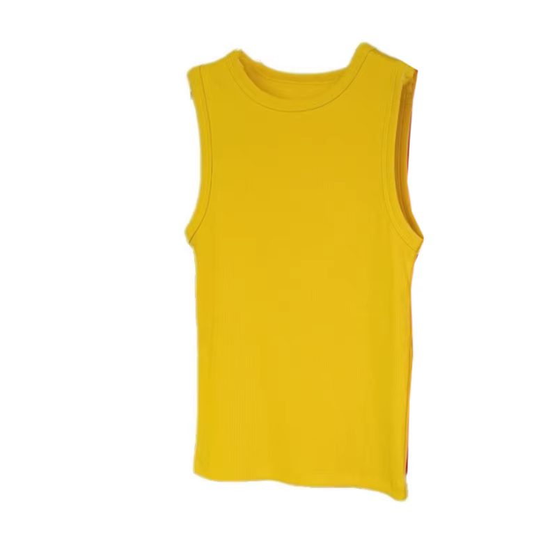 HanOrange 2026 Printemps-Été Débardeur côtelé en forme de I pour femme, coupe ajustée, extensible, s