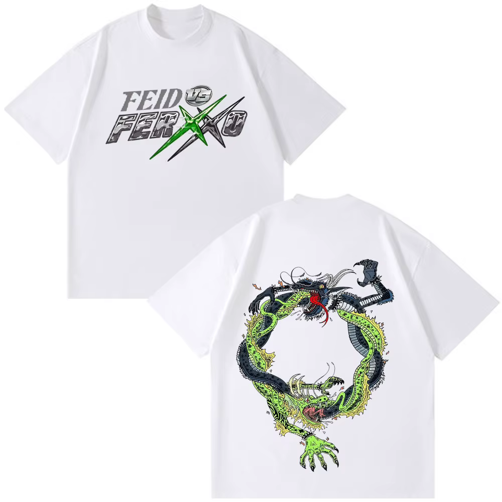 T-shirt vintage tendance pour hommes et femmes, 100 % coton, merchandising du tour de rappeur Feid V