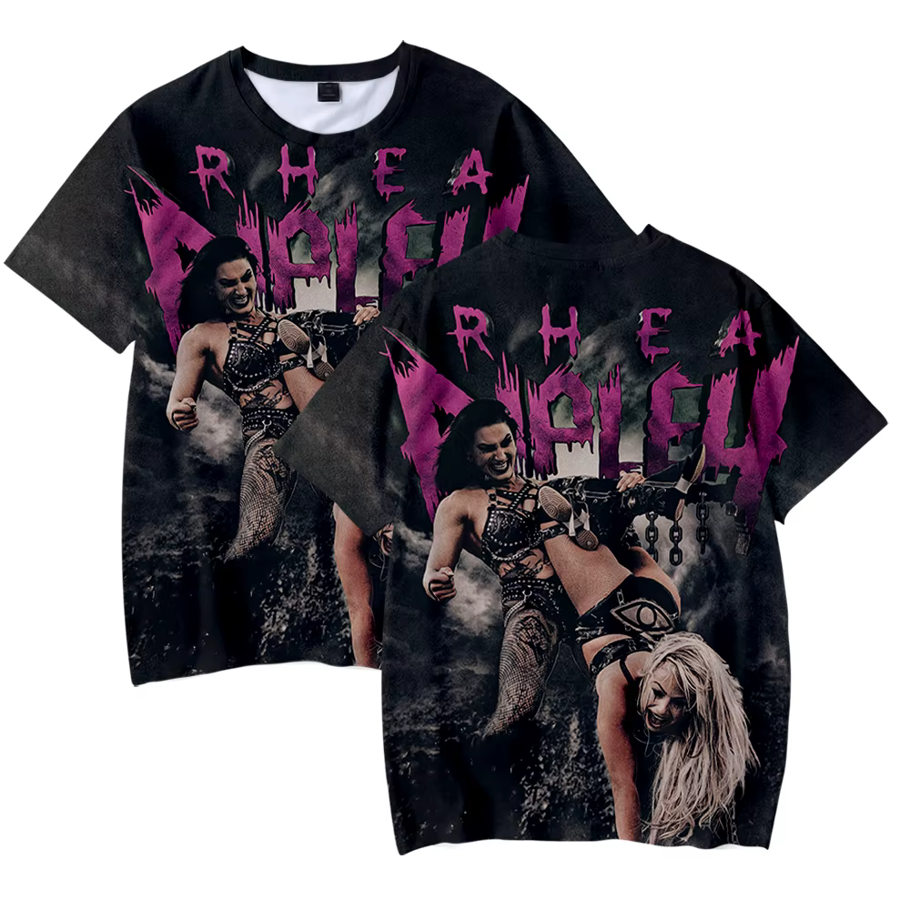 Rhea Ripley Merch T-shirt Merch T-shirt à manches courtes unisexe HipHop hauts unisexe mode Rhea Rip