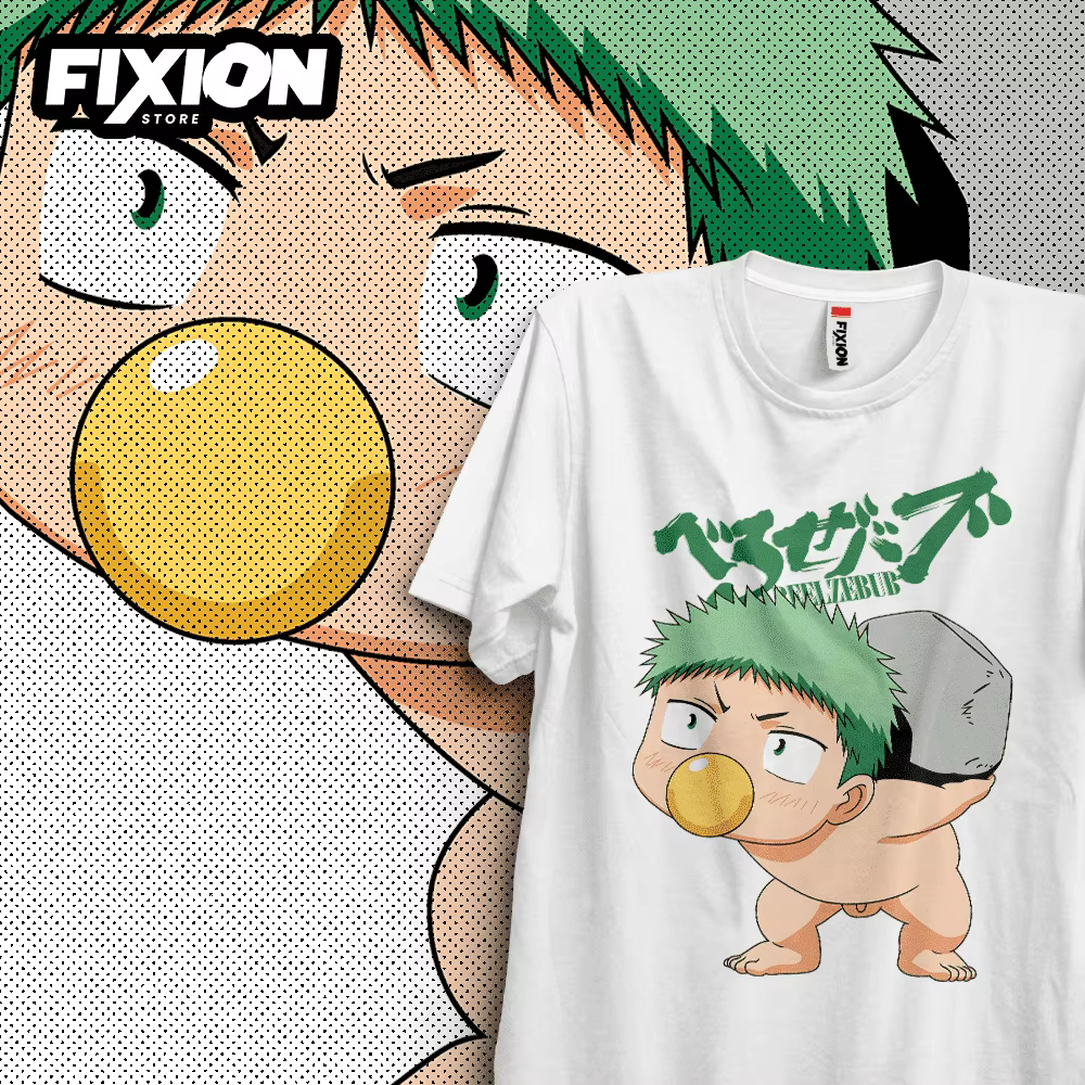 T-shirt en coton Beelzebub-Abril Anime, cadeau manga pour les amateurs d'anime, toutes tailles