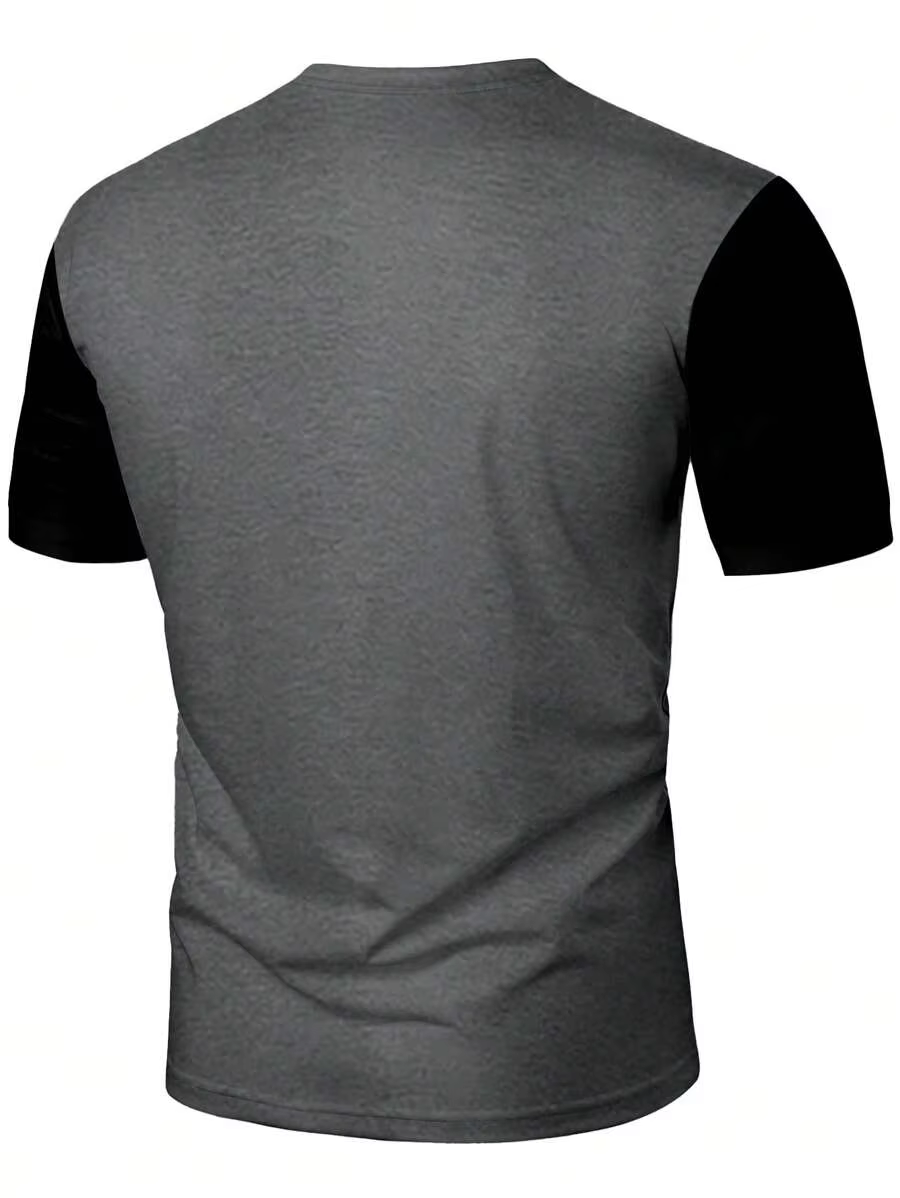 Un T-shirt à manches courtes imprimé à motif personnalisé pour hommes pour un vêtement d'été confort
