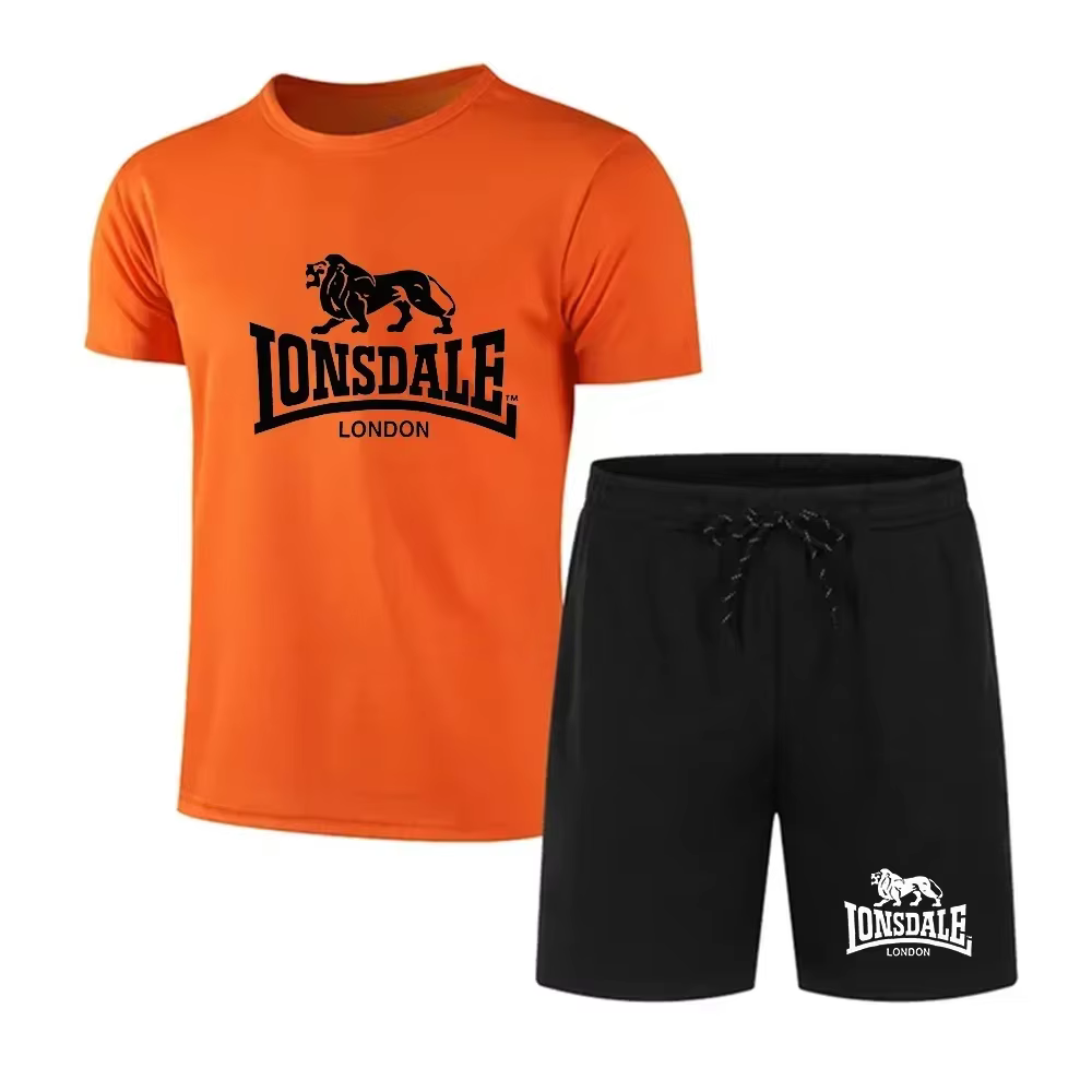 Ensemble T-shirt et short d'été pour hommes, ensemble de sport respirant à séchage rapide, T-shirt à