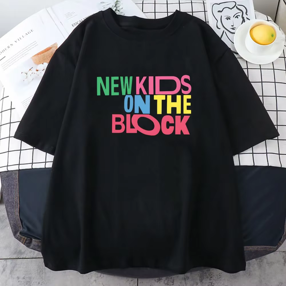 NKOTB-T-shirt imprimé du groupe de musique pop pour hommes et femmes, en coton, doux, de haute quali
