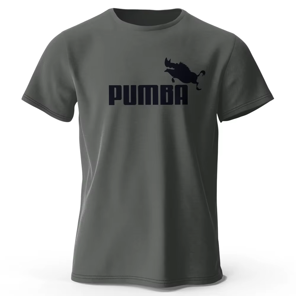 T-shirt imprimé Joke The Pumba pour hommes, 100% coton, surdimensionné, avec graphiques amusants, ha
