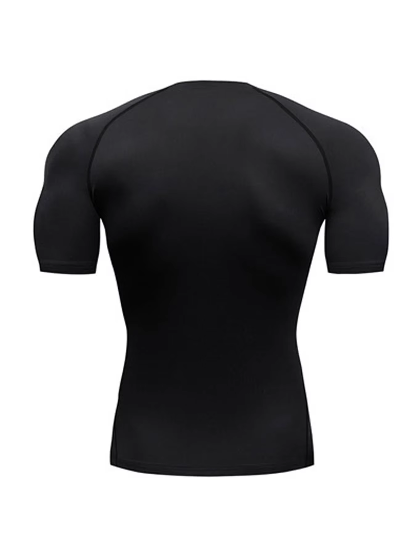 T-shirt serré de sport de musculation pour hommes T-shirt d'été à Compression col rond Gym Fitness T