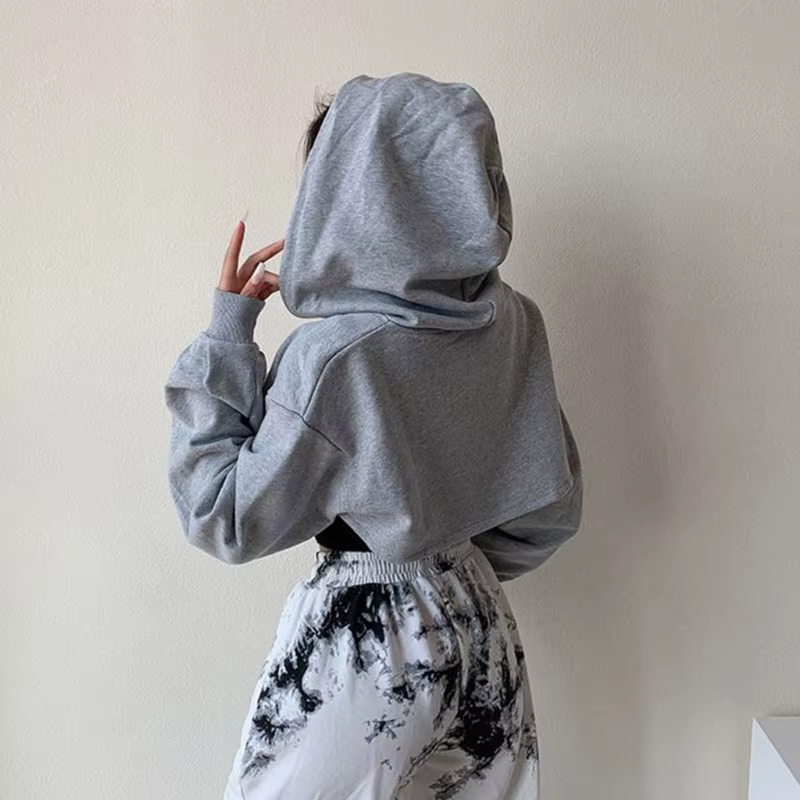 Sweat-shirt à capuche à manches longues pour femmes, décontracté, ample, esthétique, Punk, danse, co