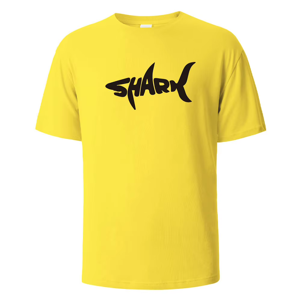 T-Shirt imprimé requin 100% coton, t-shirts d'été pour hommes et femmes, hauts décontractés surdimen