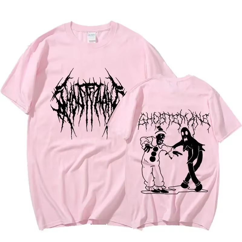Hommes femmes imprimer T-shirt mode Hip Hop métal gothique Rock T-shirt ample Streetwear été ample S