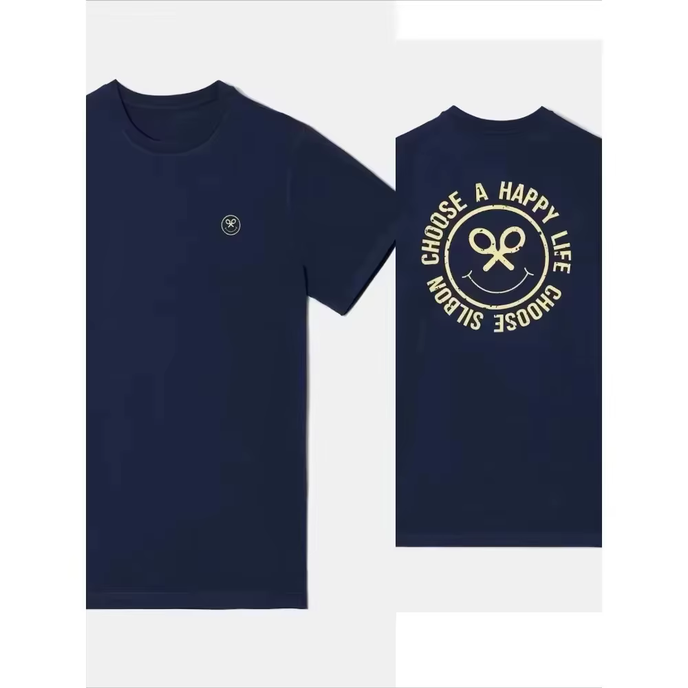 T-shirt d'été SILBON pour hommes, confortable et respirant, à manches courtes, idéal pour la moto. V