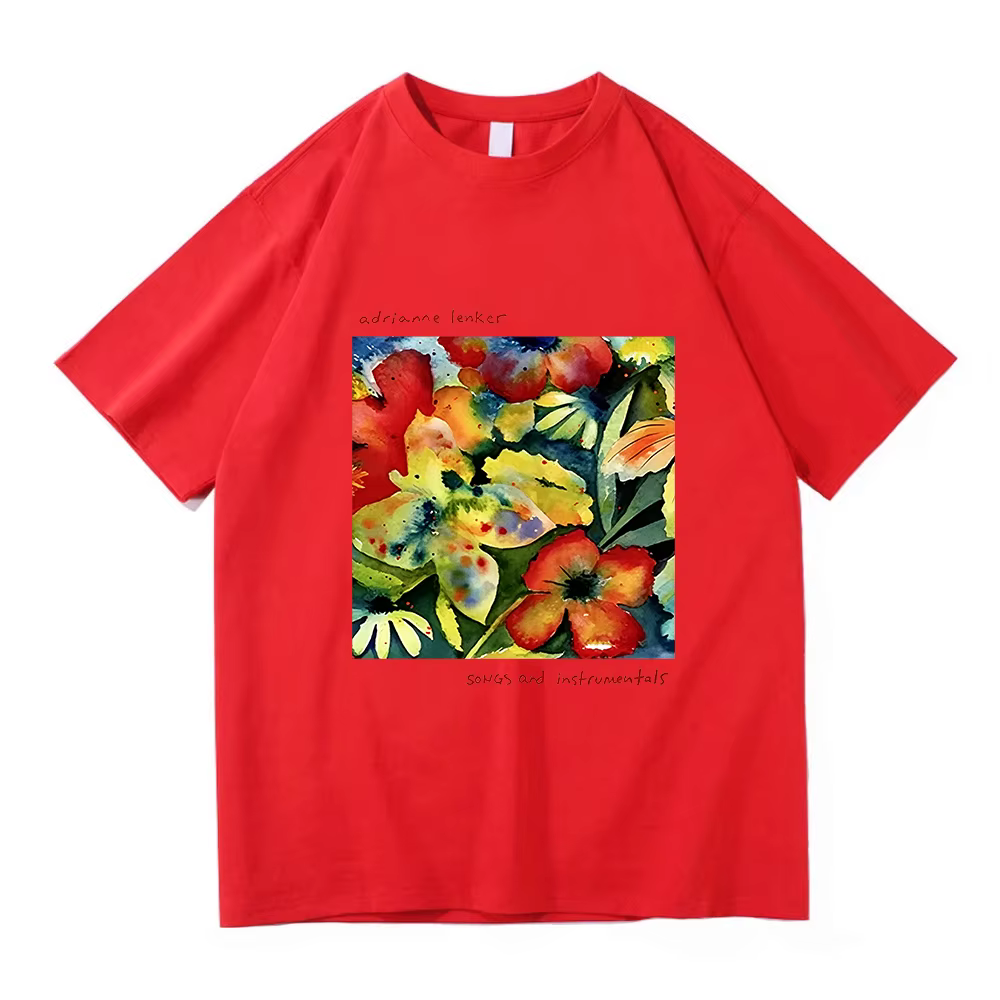 T-shirts avec impression de chansons et d'interprétations musicales du chanteur Adrianne Lenker, T-s