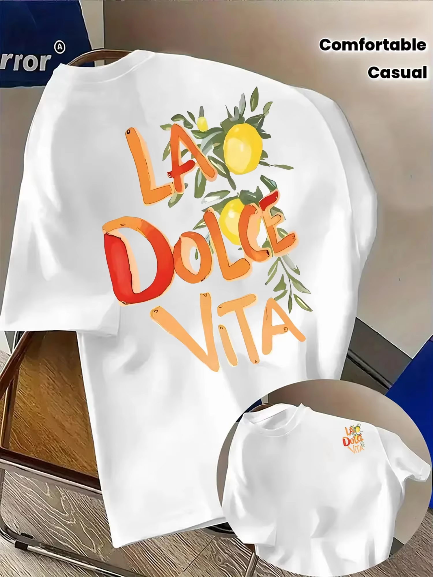 T-shirt 100 % coton pour homme La Dolce Vita - Le choix idéal pour un style décontracté estival avec