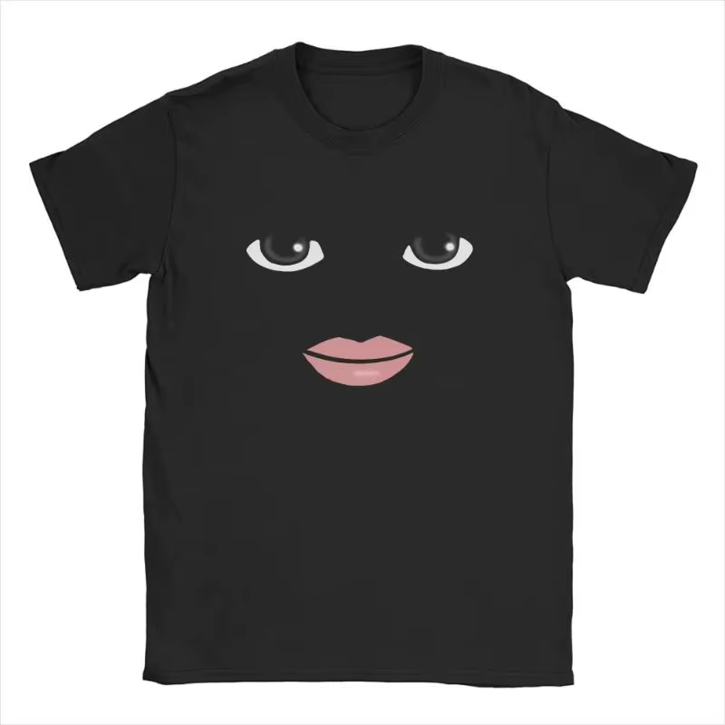 T-shirts graphiques à manches courtes pour hommes et femmes, nouveauté Robloxs Face Game Meme, mode