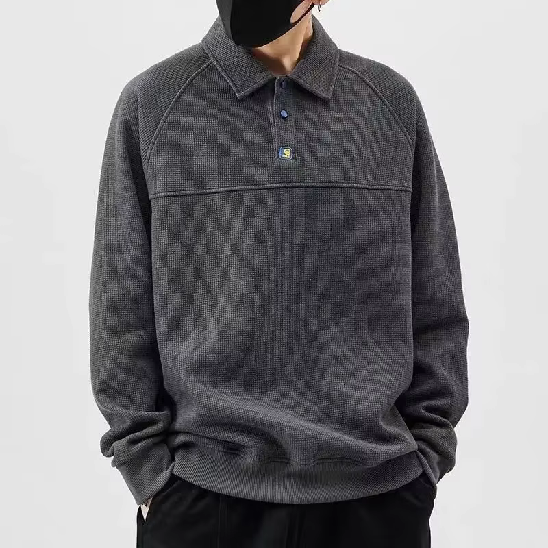 Polo t-shirt pour homme, grande taille, surdimensionné, vêtements pour hommes, manches longues, swea