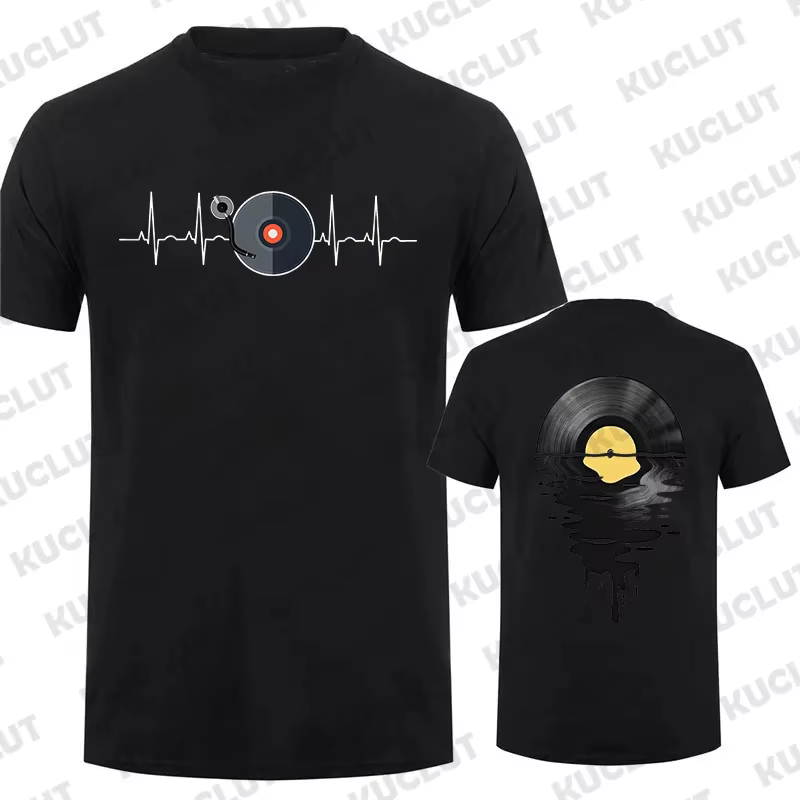 Amoureux de la musique t-shirts pour hommes femmes DJ musique cadeaux vêtements phonographe disque i