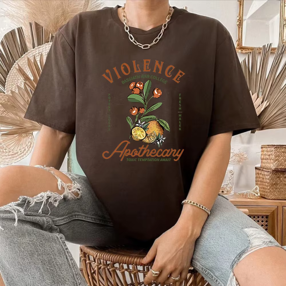 T-shirt épothicaire Sorrengail en verre, chemise Basgiath War imprimés, graphique de la quatrième ai