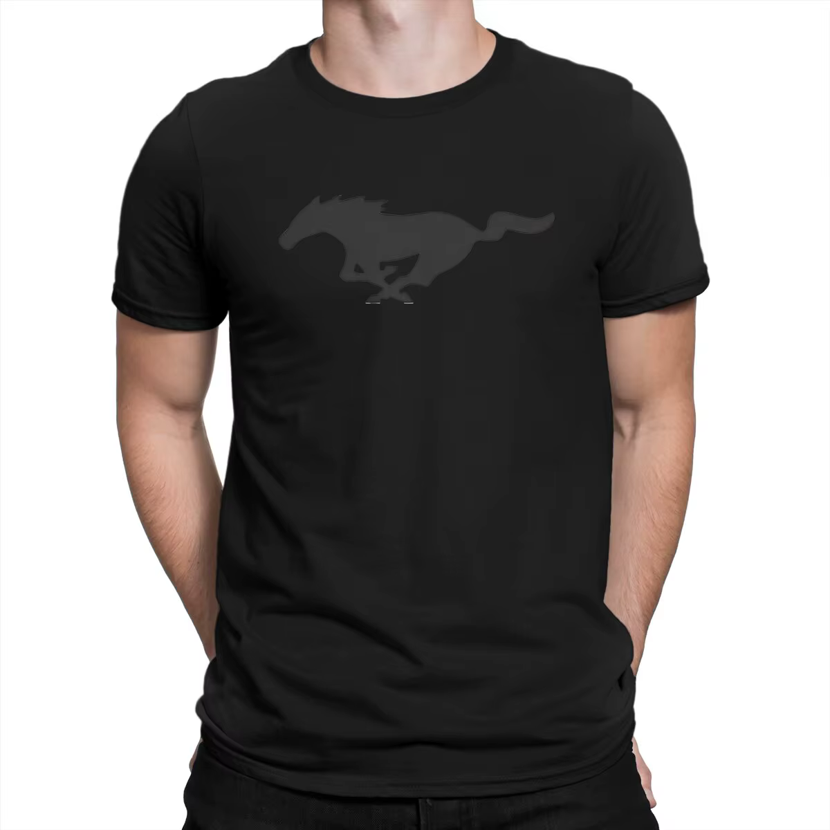 T-shirt ras du cou Mustang en coton pour hommes, t-shirts drôles, cadeaux d'anniversaire cool, haute