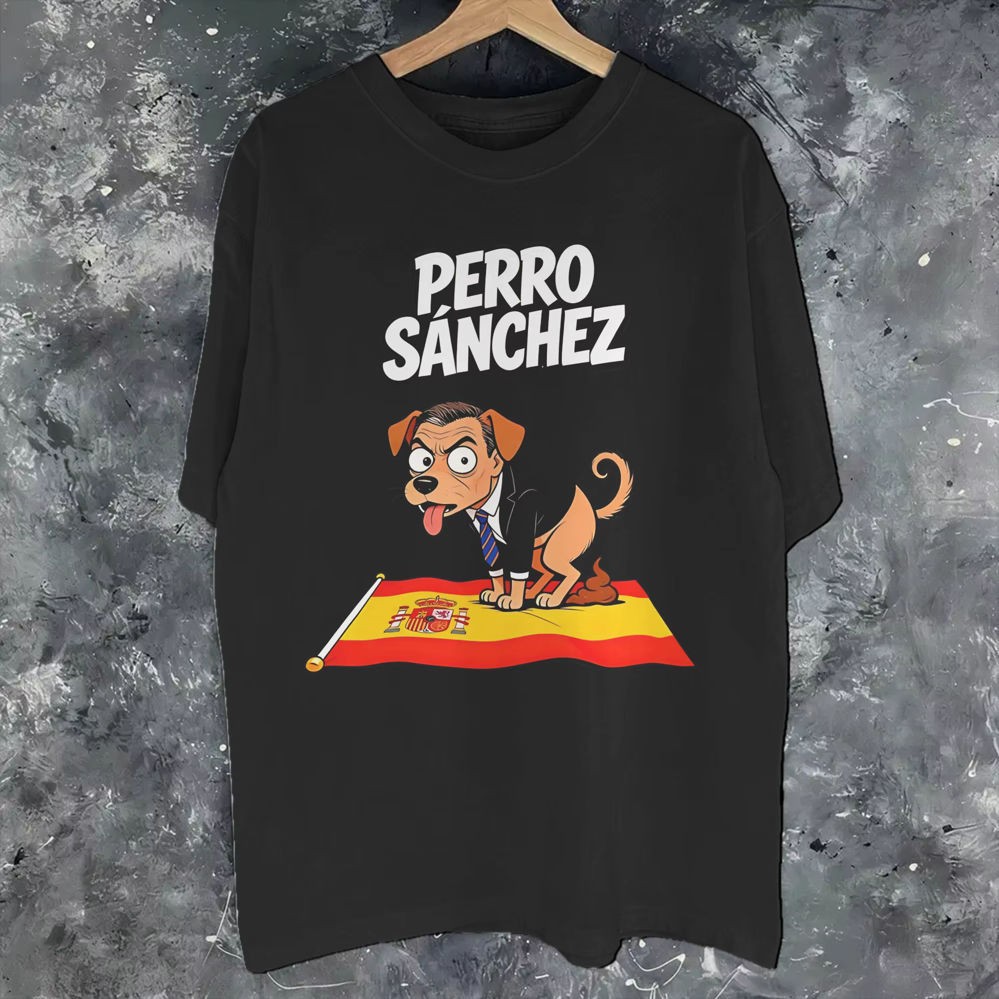 T-shirt à manches courtes en pur coton pour hommes et femmes, impression graphique Pedro Sanchez Esp