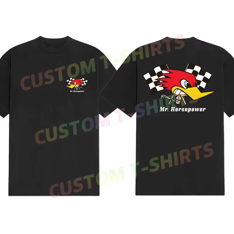 Hommes M. T-shirt décontracté graphique Horsepower Muscle Car Hot Rod, 100% coton, streetwear, pour 