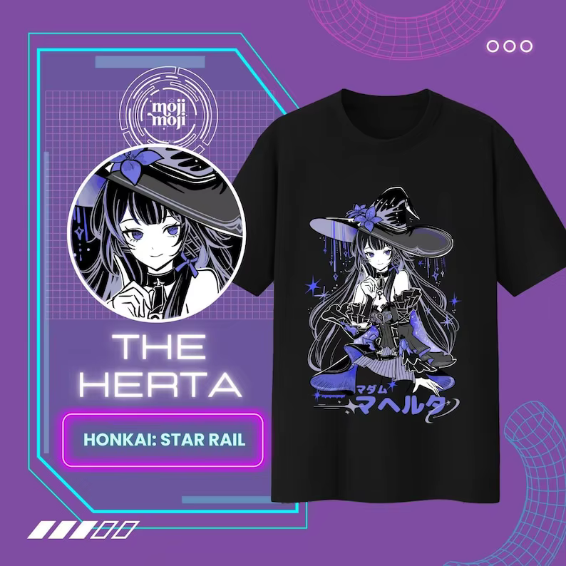 Le Herta Honkai Star Rail chemise Honkai: Star Rail T-shirt Herta Merch Herta Fan Art Merch Gamer ch