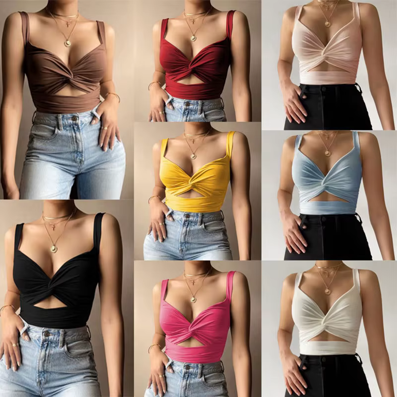 Haut tubulaire court en fibre pour femme, noir et blanc, sexy, court, médicaments pour dames, glaçur