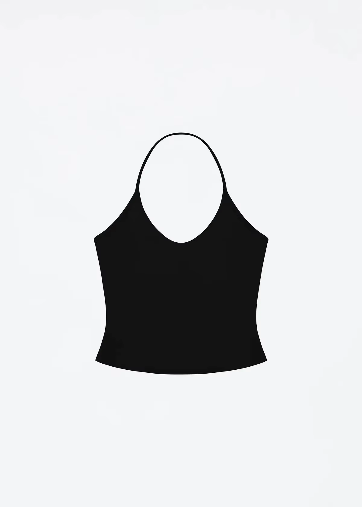 Tank 26, haut court vert céladon d'été, col halter, dos en U, tendance et simple, couleur nouvelleme