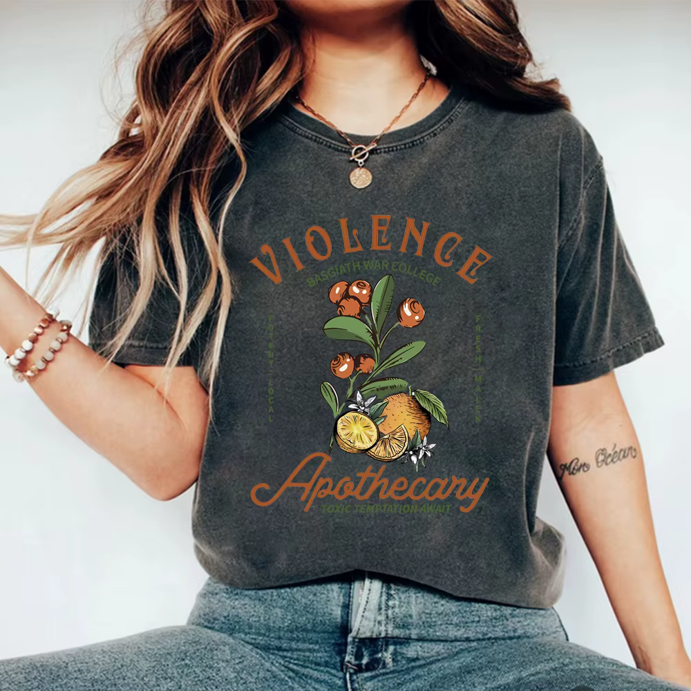 T-shirt épothicaire Sorrengail en verre, chemise Basgiath War imprimés, graphique de la quatrième ai