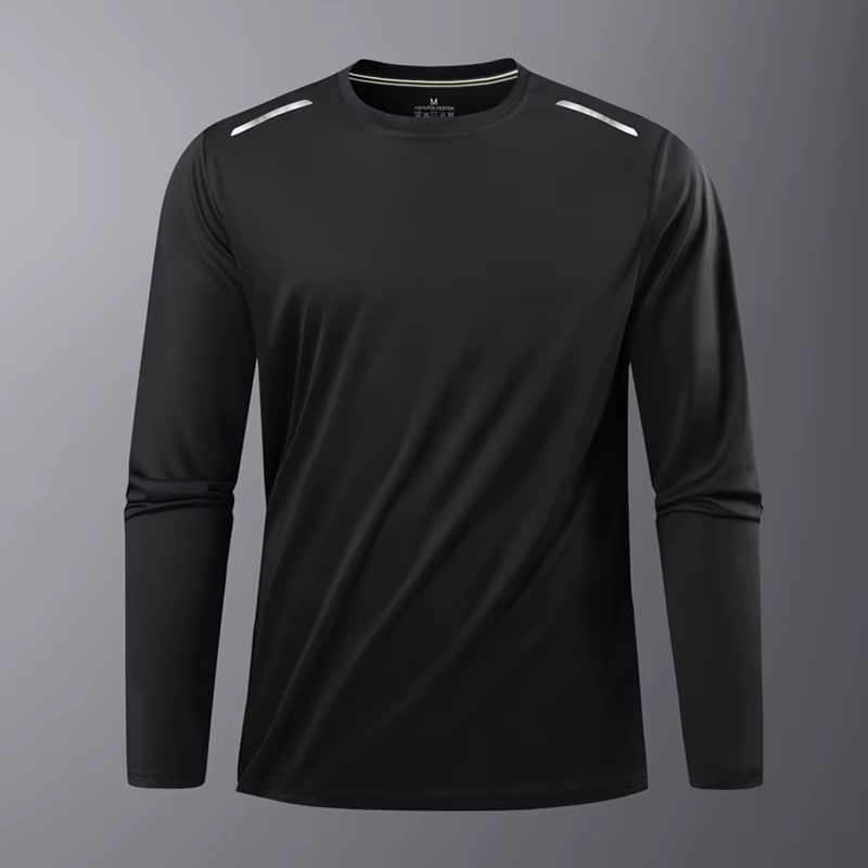 T-shirt à manches longues pour hommes, vêtements de sport en plein air, à la mode, amples, décontrac
