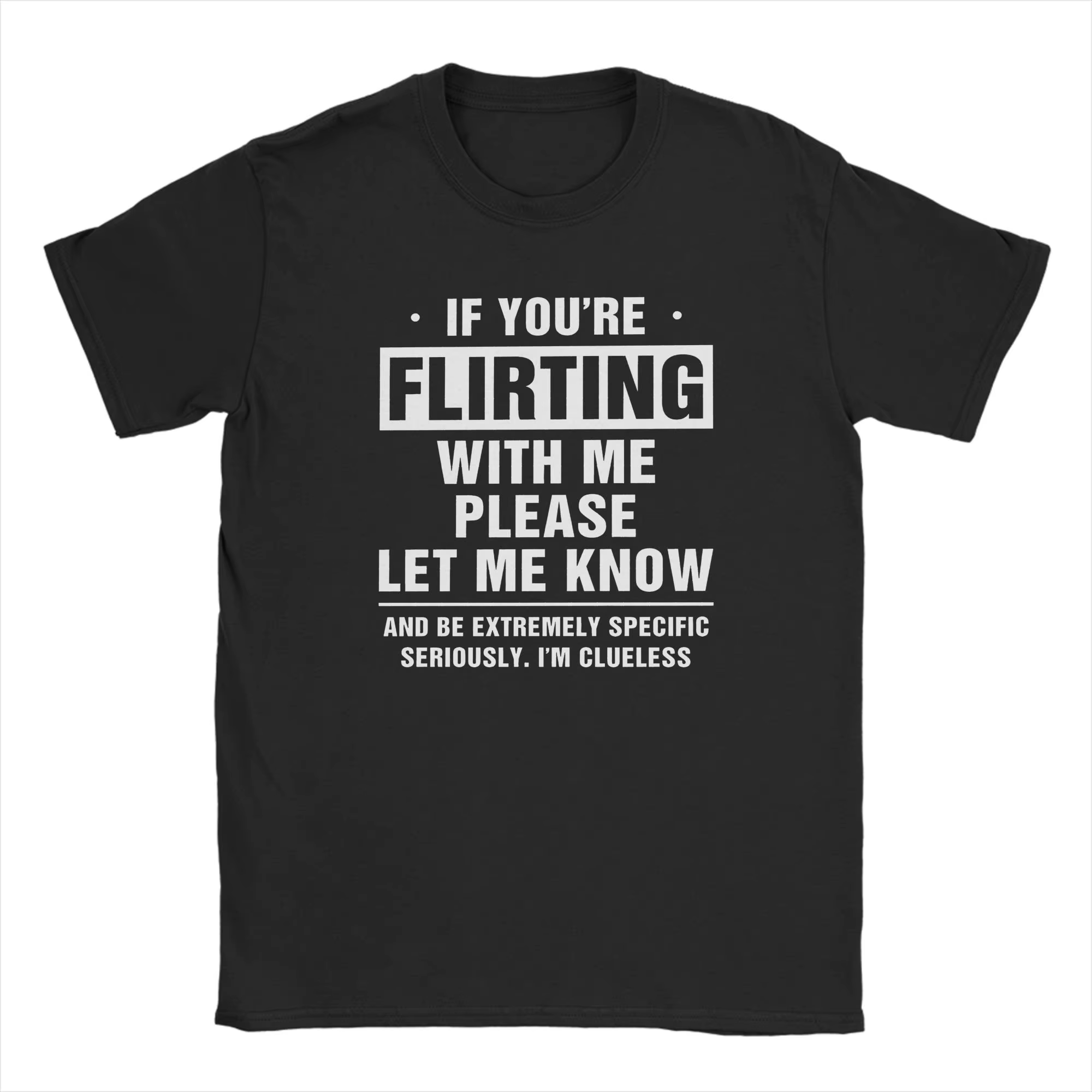 T-shirt humoristique « Si tu me flirts » en pur coton pour homme, été, t-shirt génial, vêtements imp