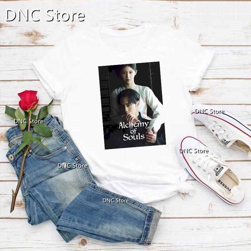 T-shirt Femme alchimie des âmes imprimé graphique Camiseta Mujer t-shirt été coréen vêtements femmes